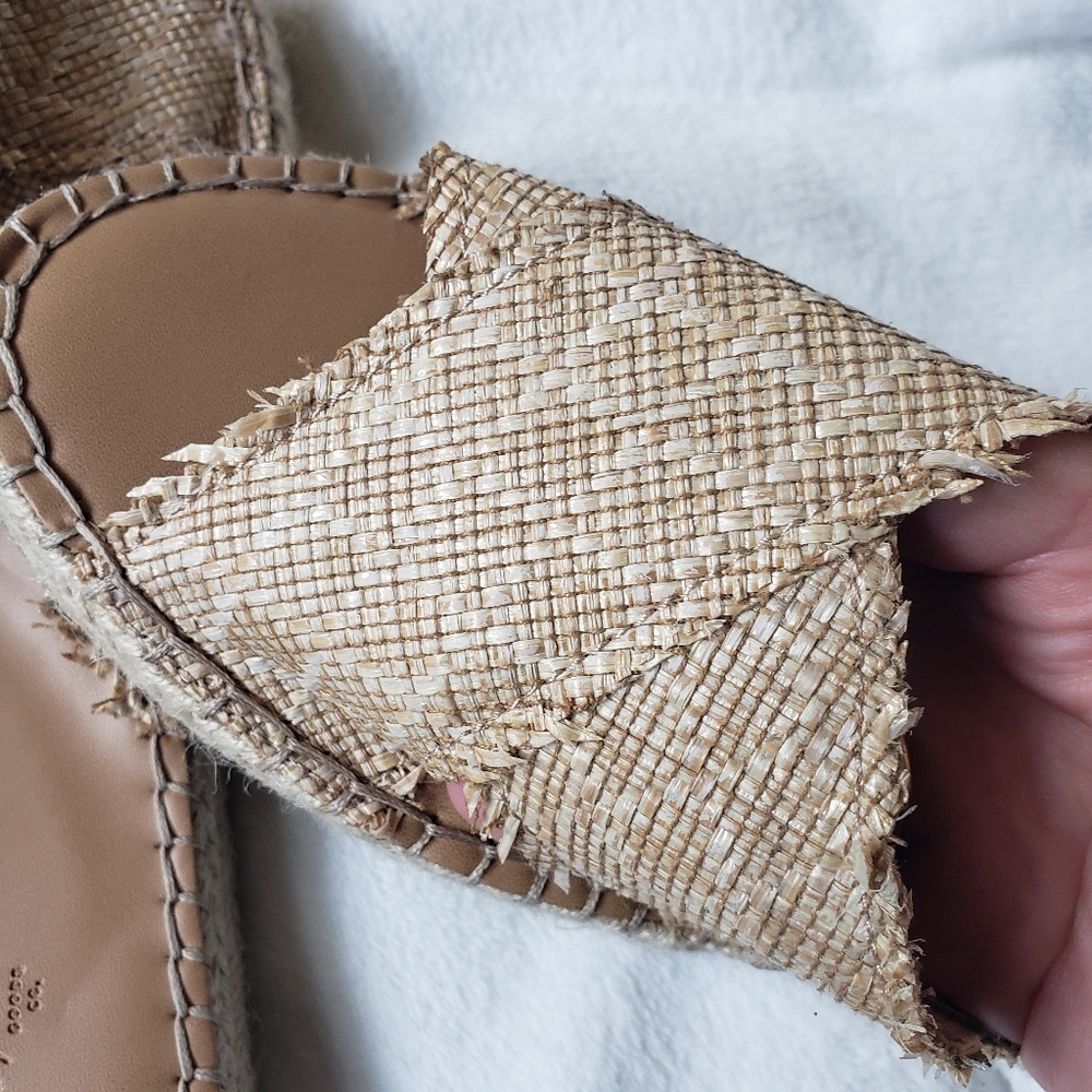 Universal Thread Sonya Espadrille slide sandals womens size 10 summer beach flat - Picture 6 of 8